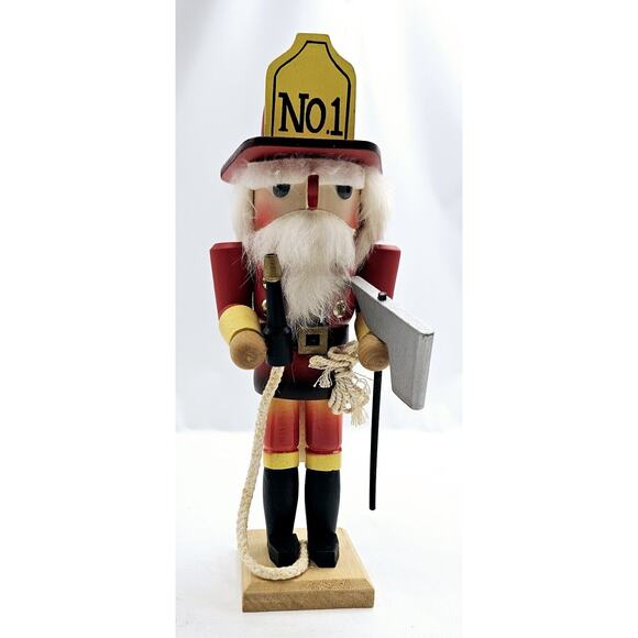 Vintage Nutcracker Village Fireman No 1 Nutcracker 11" Tall 1993 Christmas - Picture 1 of 7